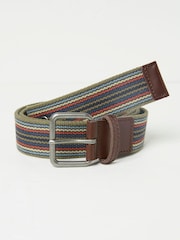 FatFace Khaki Green Rune Webbing Belt - Image 1 of 2