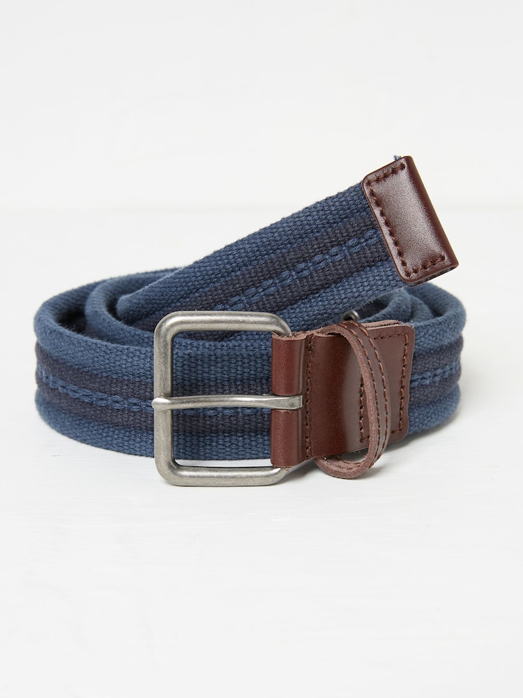 FatFace Navy Blue Kai Webbing Belt - Image 1 of 2
