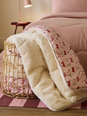 Night Lark Pink Santa 9 Tog Cosy Sherpa Throw - Image 1 of 4