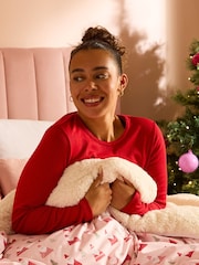 Night Lark Pink Santa 9 Tog Cosy Sherpa Throw - Image 3 of 4