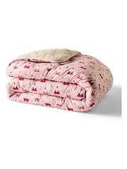 Night Lark Pink Santa 9 Tog Cosy Sherpa Throw - Image 4 of 4