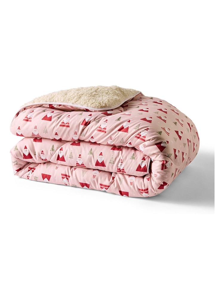 Night Lark Pink Santa 9 Tog Cosy Sherpa Throw - Image 4 of 4