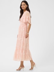 Kaffe Pink KALorinda V-Neck Tiered Maxi Dress - Image 1 of 8