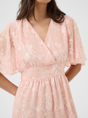 Kaffe Pink KALorinda V-Neck Tiered Maxi Dress - Image 5 of 8