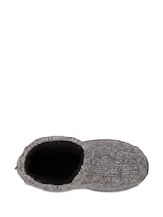 Totes Grey Mens Knitted Short Boot Slippers - Image 5 of 5
