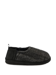 Totes Black Mens Quilted Slippers with Eva Sole - Image 1 of 5