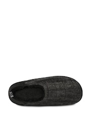 Totes Black Mens Quilted Slippers with Eva Sole - Image 3 of 5