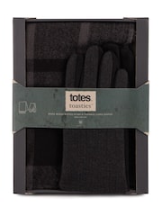 Totes Mens Wool Blend Winter Scarf and Thermal Lined Gloves - Imagen 4 de 4
