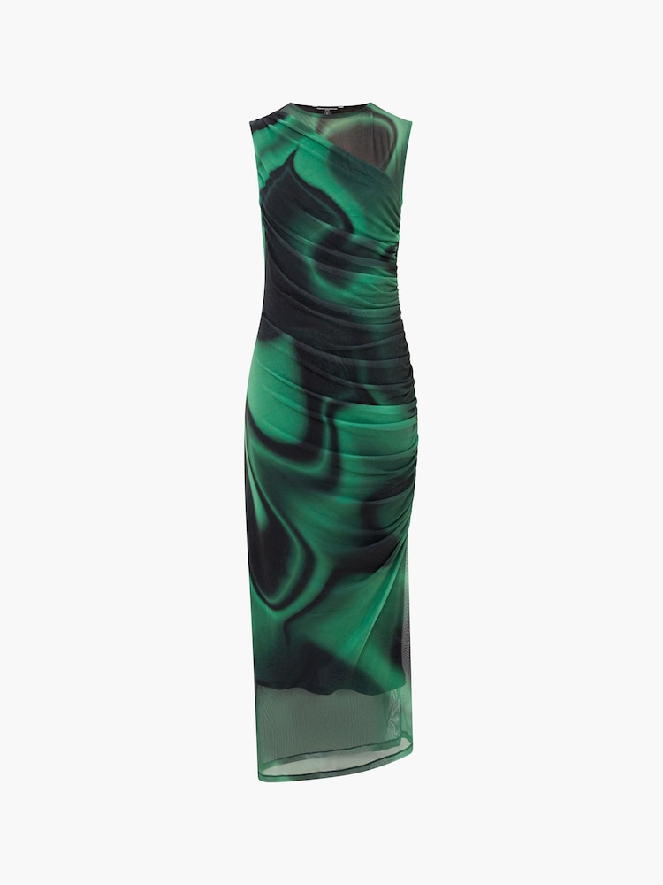 French Connection Green Tarissa Mesh Sleeveless Dress - Image 5 of 5 French Connection Green Tarissa Mesh Sleeveless Dress - Image 5 of 5