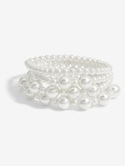 Mood Silver Tone Pearl Bracelet - Image 1 of 1