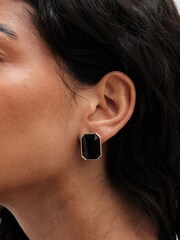 Mood Gold Tone Facet Statement Stud Earrings - Image 3 of 3