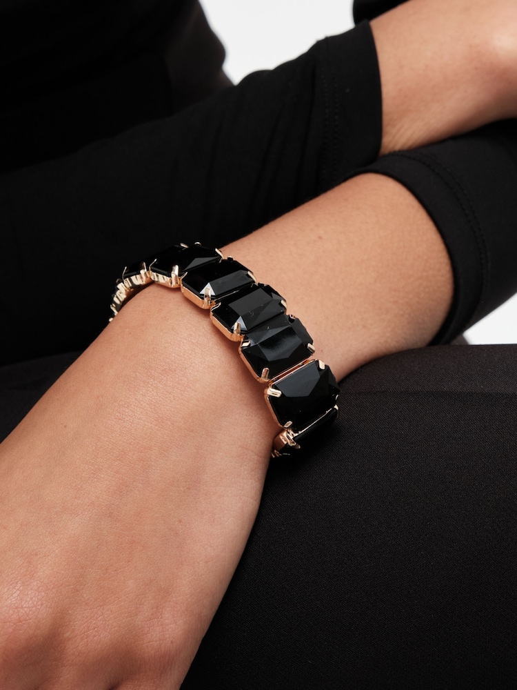 Mood Gold Tone Facet Statement Bracelet - Image 1 of 3 Mood Gold Tone Facet Statement Bracelet - Image 1 of 3