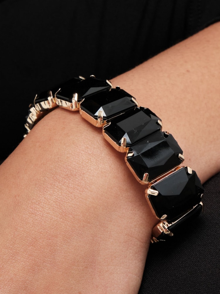 Mood Gold Tone Facet Statement Bracelet - Image 2 of 3 Mood Gold Tone Facet Statement Bracelet - Image 2 of 3