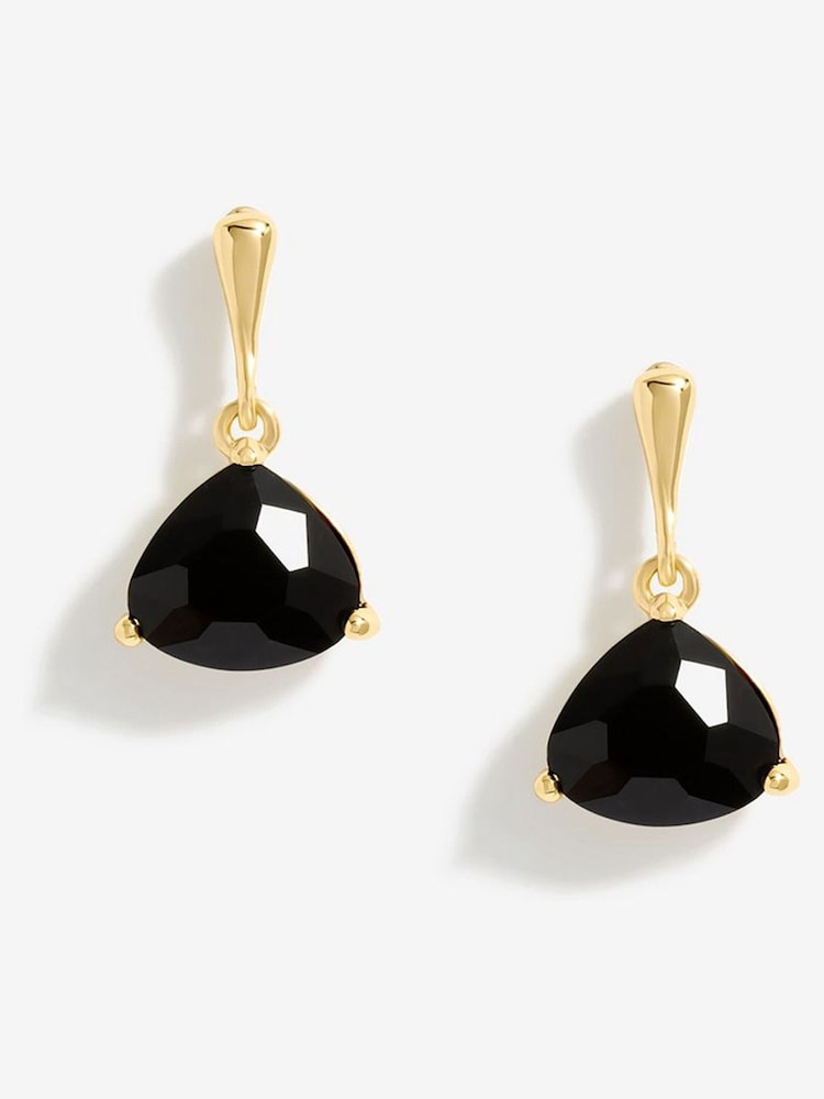Mood Gold Tone Faceted Mini Drop Earrings - Image 1 of 3