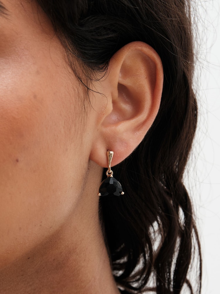 Mood Gold Tone Faceted Mini Drop Earrings - Image 2 of 3