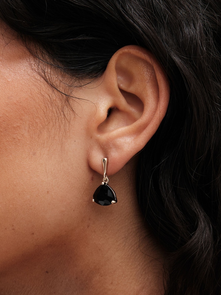 Mood Gold Tone Faceted Mini Drop Earrings - Image 3 of 3