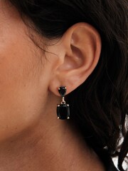 Mood Gold Tone Double Stone Drop Earrings - Image 3 of 3