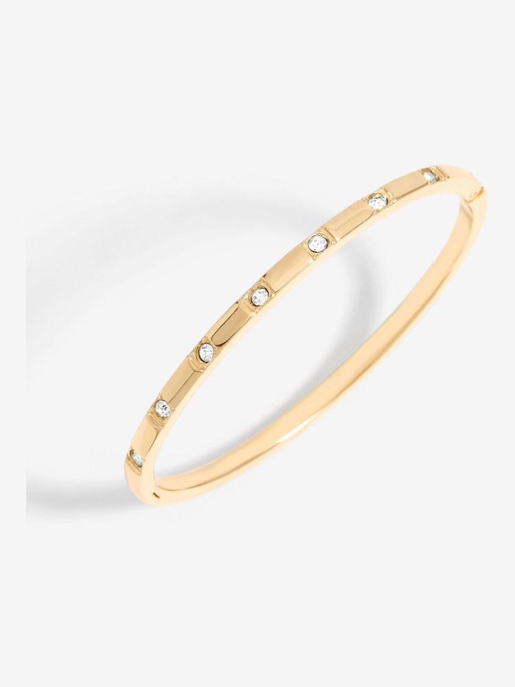 Mood Gold Tone Crystal Cuff Bracelet - Image 3 of 3 Mood Gold Tone Crystal Cuff Bracelet - Image 3 of 3