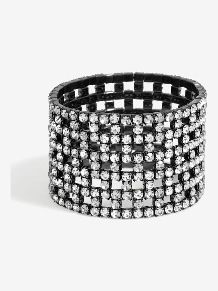 Mood Silver Tone Stretch Bracelet - Image 1 of 3