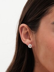 Mood Silver Tone Knot Dome Mixed Earrings - Image 2 of 4