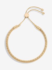 Mood Gold Tone Textured Cuff Toggle Bracelet - Image 1 of 3