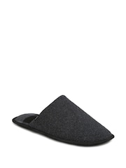 Totes Grey Mens Winter Jersey Mule Slippers - Image 4 of 5