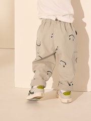 Neutral Smile Print Side Pocket 100% Cotton Pull On Trousers (3mths-7yrs) - Image 3 of 8
