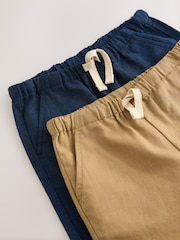 Tan/Navy Linen Blend Trousers 2 Pack (3mths-7yrs) - Image 6 of 6