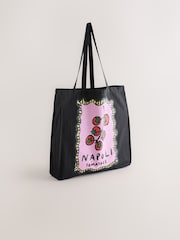 Black Tomato Napoli 100% Cotton Lightweight Shopper Bag - Image 4 of 8