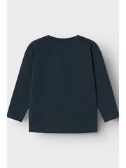 Name It Blue Christmas Novelty Knitted T-Shirt - Image 3 of 3