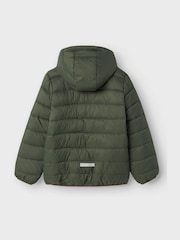 Name It Green Boys Padded Hooded Jacket - Image 2 of 4