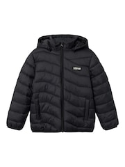 Name It Black Boys Padded Hooded Jacket - Image 3 of 5