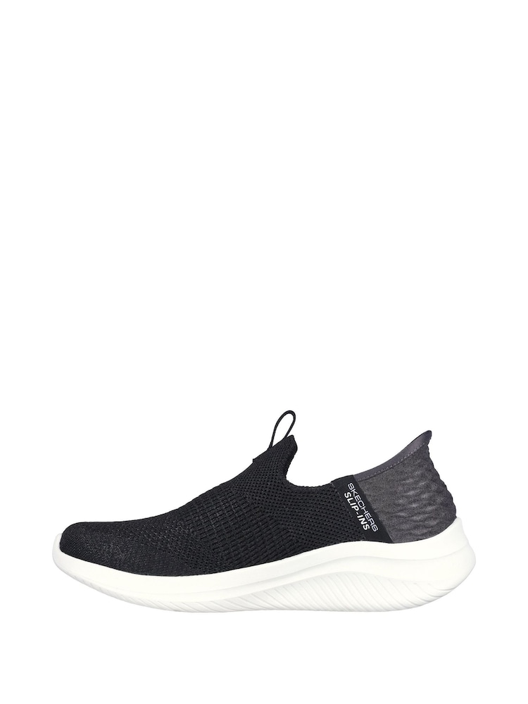 Skechers Black Slip Ins: Wide Fit Ultra Flex 3.0  Smooth Step Trainers - Image 2 of 5