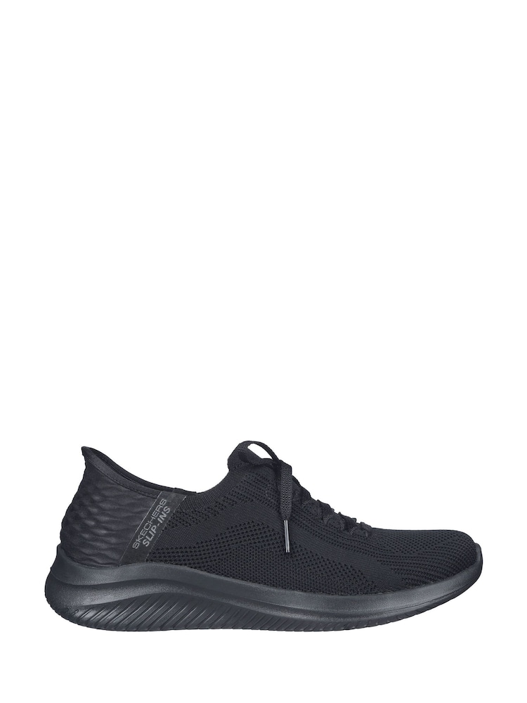 Skechers Black Wide Fit Slipins Ultra Flex 3.0 Brilliant Path Trainers - Image 1 of 3