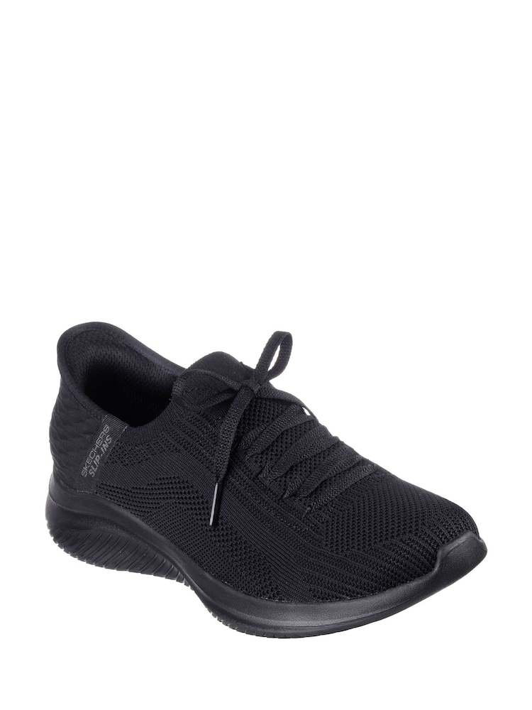 Skechers Black Wide Fit Slipins Ultra Flex 3.0 Brilliant Path Trainers - Image 2 of 3