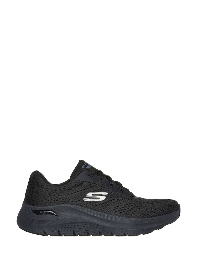 Skechers Black Arch Fit 2.0 Big League Wide Fit Trainers - Image 1 of 5