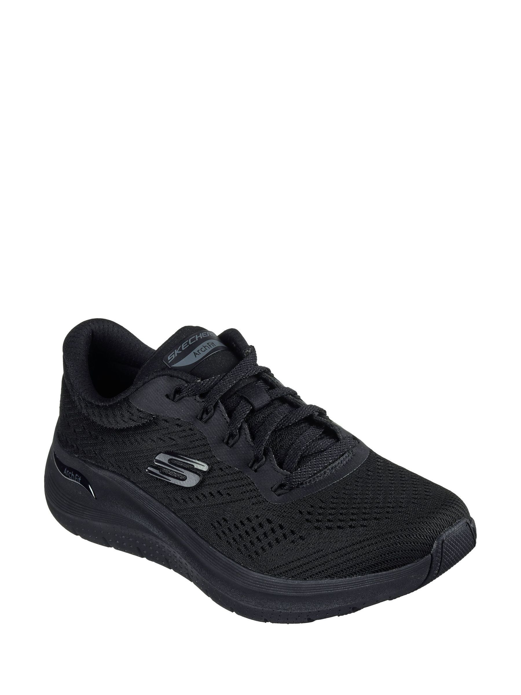 Buy Skechers Black Arch Fit 2.0 Big League Wide Fit Trainers from