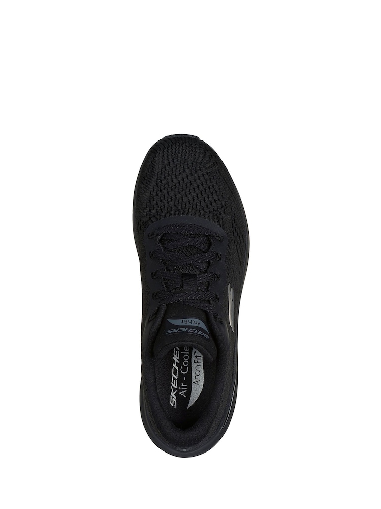Skechers Black Arch Fit 2.0 Big League Wide Fit Trainers - Image 5 of 5