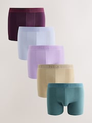 Blue/ Pink/ Green - Pacote 5 - Boxers de cotton rico - Imagem 1 de 9