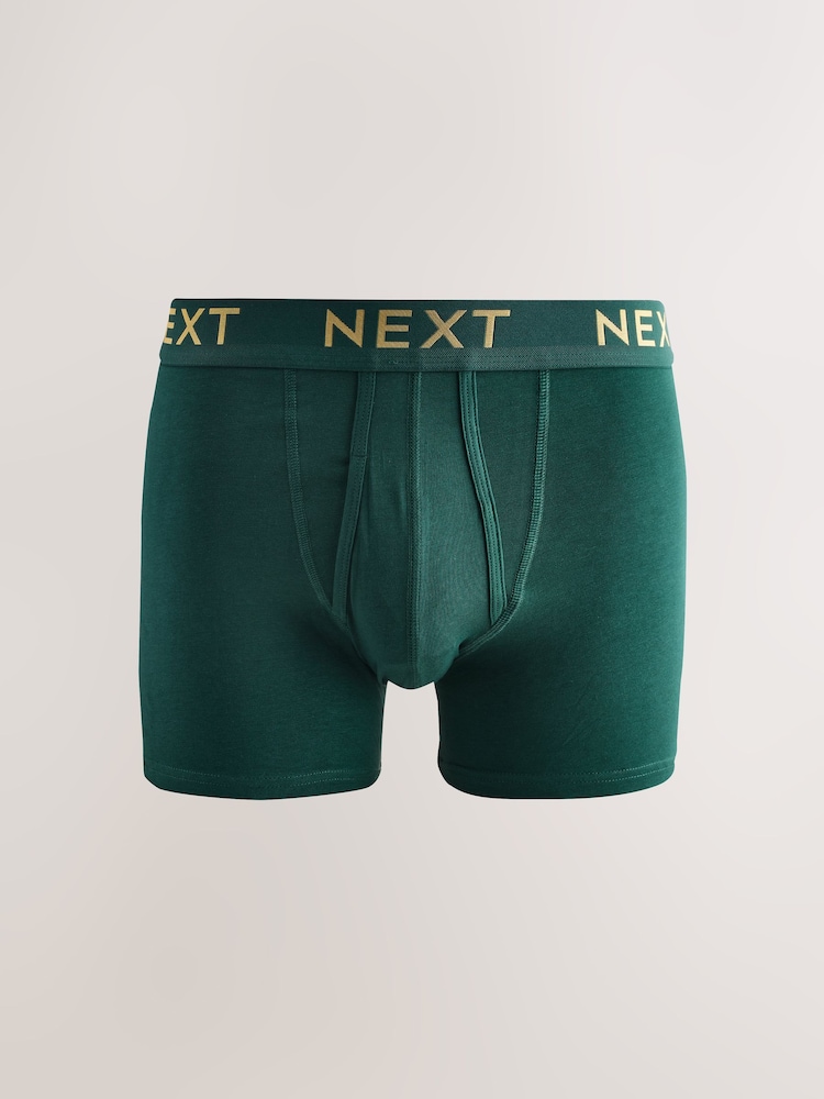 Rich Red/Green/Blue 5 Pack A-Front Boxers - Image 5 of 8