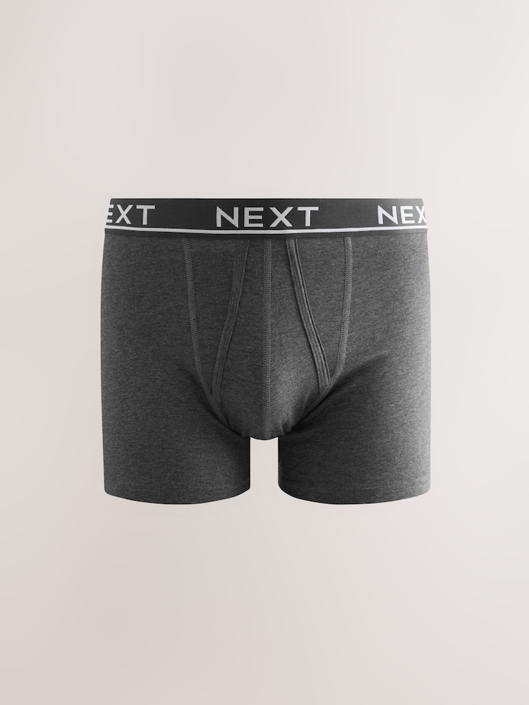 Core Grey/ Greens 10 pack A-Front Boxers - Image 10 of 14