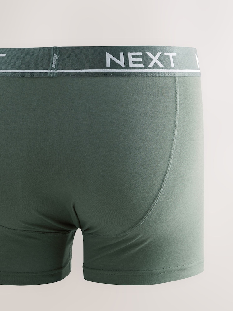 Core Grey/ Greens 10 pack A-Front Boxers - Image 12 of 14