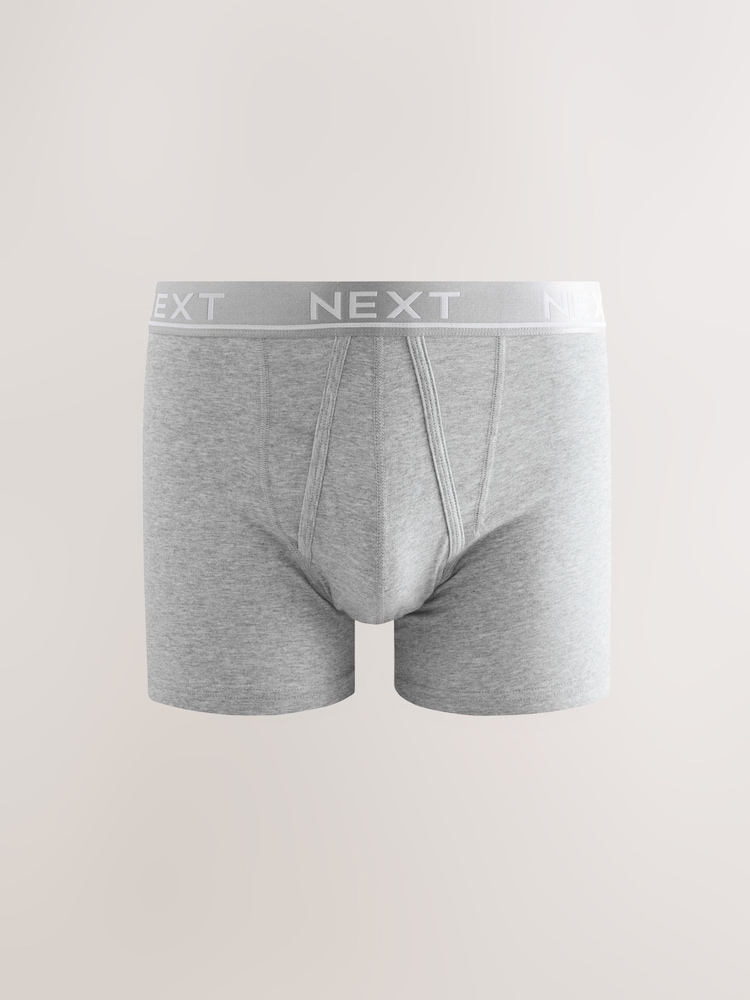 Core Grey/ Greens 10 pack A-Front Boxers - Image 6 of 14