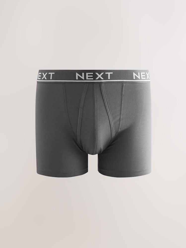 Core Grey/ Greens 10 pack A-Front Boxers - Image 7 of 14