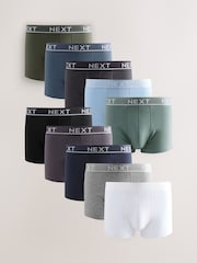 Kern grijs/groen - Cotton Rich Blend Hipsters Boxers - Image 1 of 1
