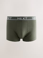 Core Grey/Green 10 pack Cotton Rich Blend Hipsters Boxers - Image 11 of 14