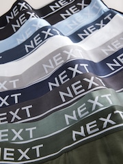 Core Grey/Green 10 pack Cotton Rich Blend Hipsters Boxers - Image 13 of 14