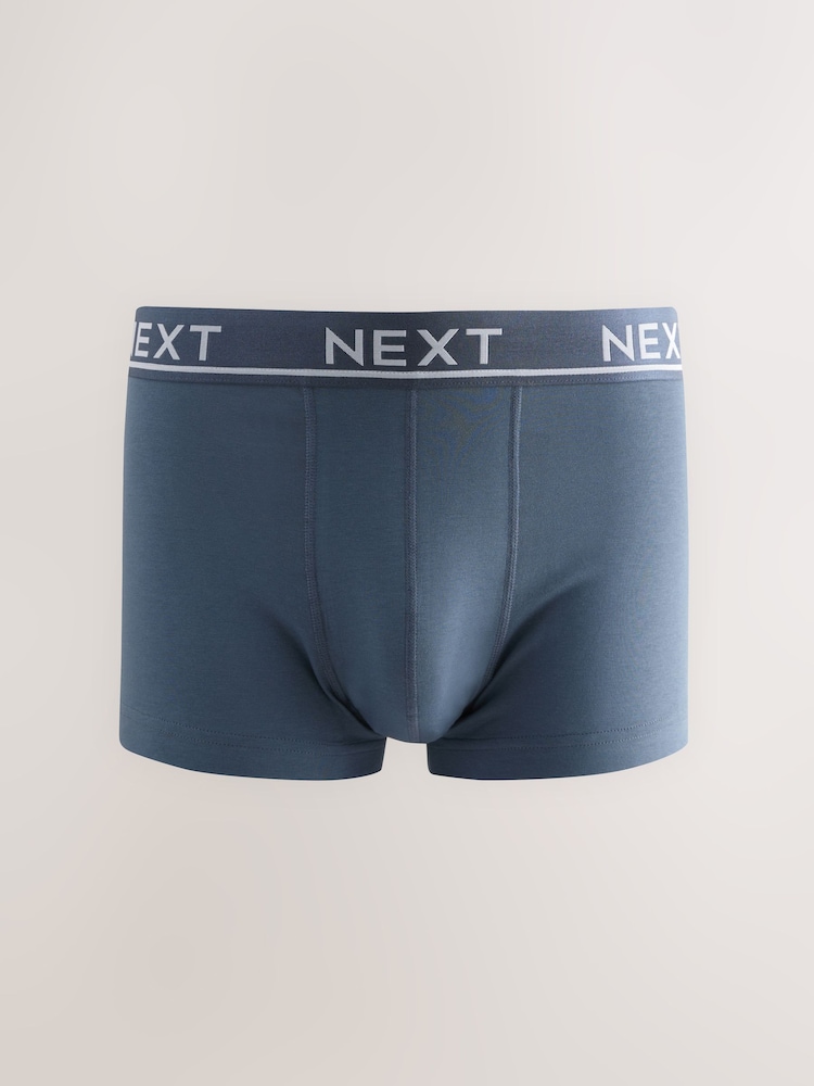 Core Grey/Green 10 pack Cotton Rich Blend Hipsters Boxers - Image 5 of 14