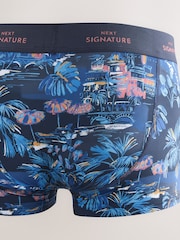 Blue Pink Palm Print Motionflex Signature Hipster Boxers - Image 6 of 8