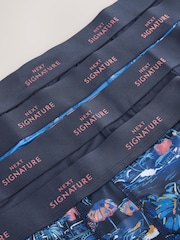Blue Pink Palm Print Motionflex Signature Hipster Boxers - Image 7 of 8